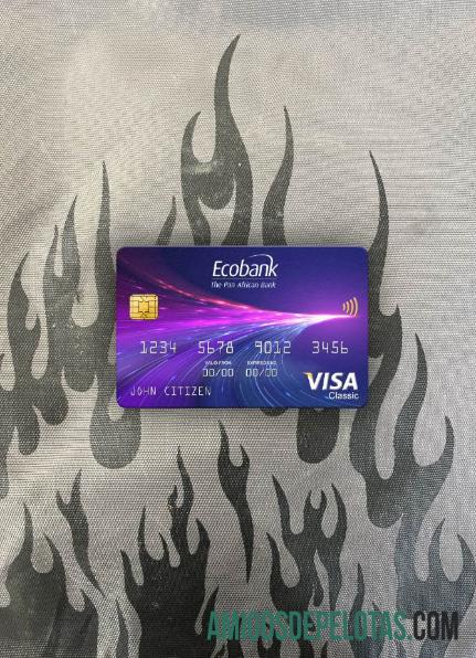 Cartão Ecobank Visa Classic do Sudão do Sul Photolook Front exemplo